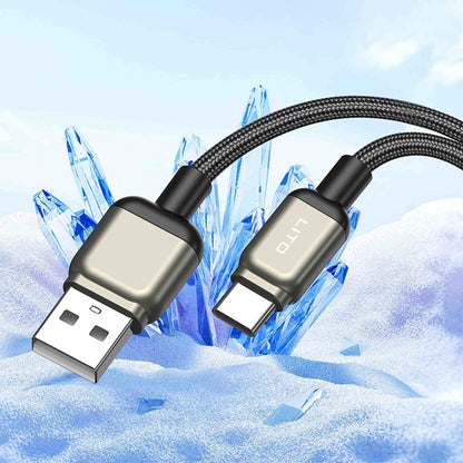 Kabel za podatke in polnjenje USB-A - USB-C Lito LD17, 18W, 1m, črn.