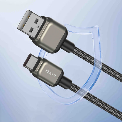 Kabel za podatke in polnjenje USB-A - USB-C Lito LD17, 18W, 1m, črn.