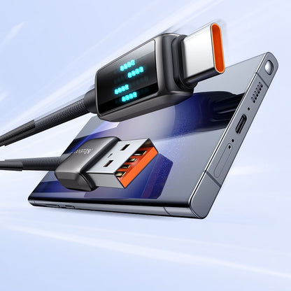 Podatkovni in polnilni kabel USB-A - USB-C McDodo CA-2350 Display, 100W, 1.2m, črn