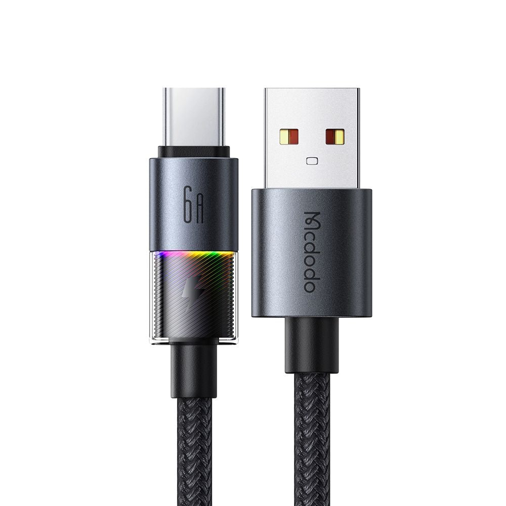 Kabel za podatke in polnjenje USB-A - USB-C McDodo CA-8180 Colorful, 66W, 1.2m, črn