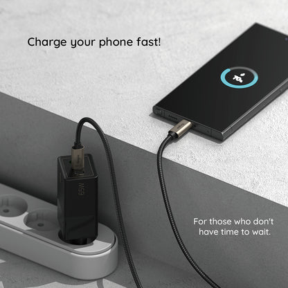 Kabel za podatke in polnjenje USB-A - USB-C Ringke, 60W, 2m, črn