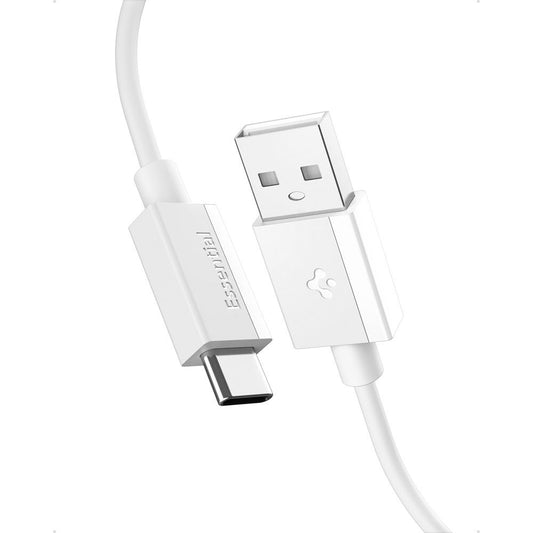 USB-A to USB-C Spigen Essential Data and Charging Cable, 60W, 2m, White