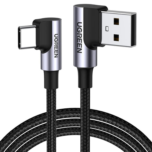Kabel za podatke in polnjenje USB-A - USB-C UGREEN US176 Angled, 18W, 3m, Siv