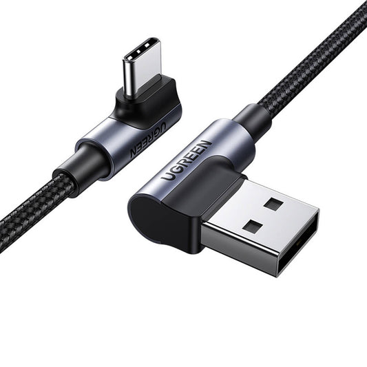 Kabel za podatke in polnjenje USB-A - USB-C UGREEN US176 Angled, 18W, 3m, Siv
