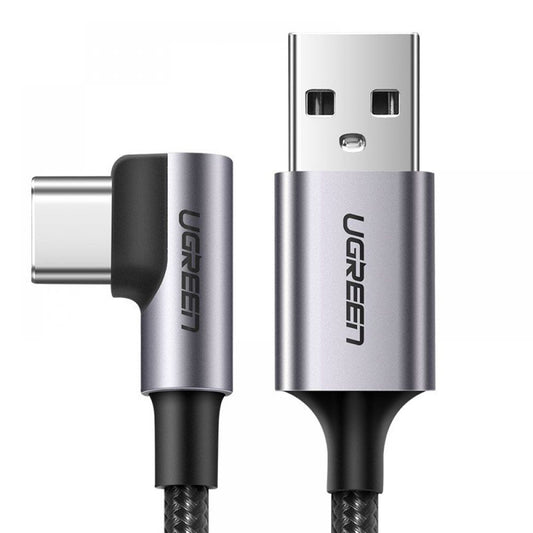 Kabel za podatke in polnjenje USB-A - USB-C UGREEN US284 Angled, 18W, 0.5m, Siv