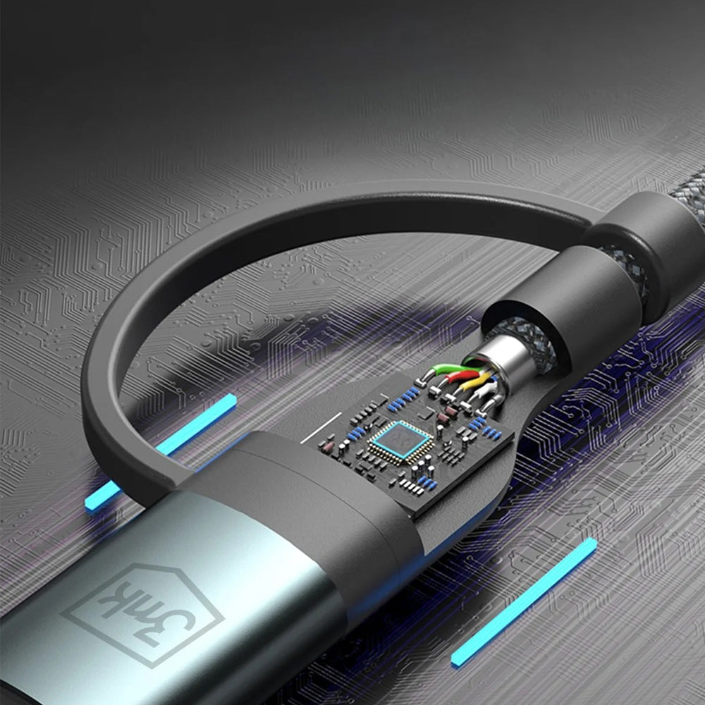 Kabel za prenos podatkov in polnjenje USB-A / USB-C - USB-C / Lightning 3MK Hyper N, 60W, 1.2m, črn