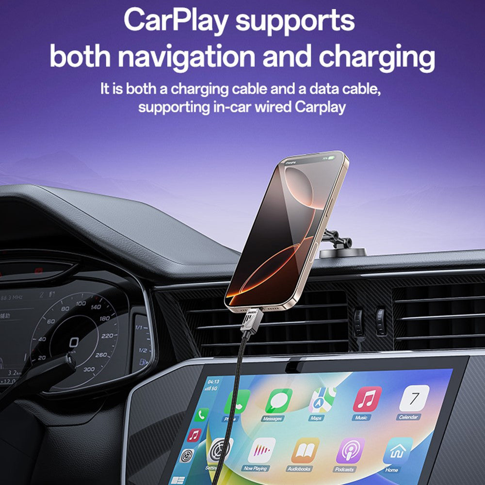 USB-A to USB-C Data and Charging Cable Yesido CA135C, 18W, 1.2m, Black