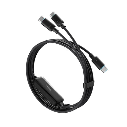 USB-C podatkovni in polnilni kabel - 2 x USB-C Cuktech C2C615, 140W, 1,5 m, črn CKC2C615GLBK