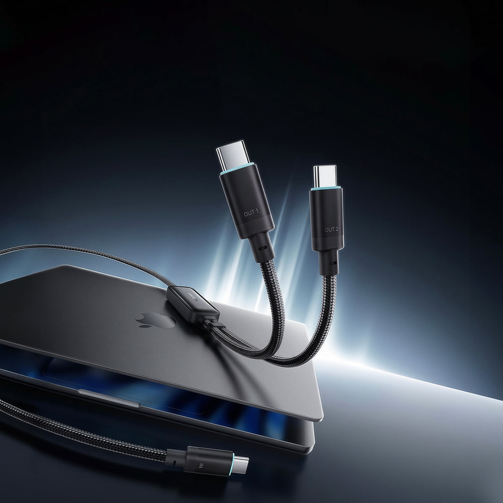 USB-C podatkovni in polnilni kabel - 2 x USB-C Cuktech C2C615, 140W, 1,5 m, črn CKC2C615GLBK