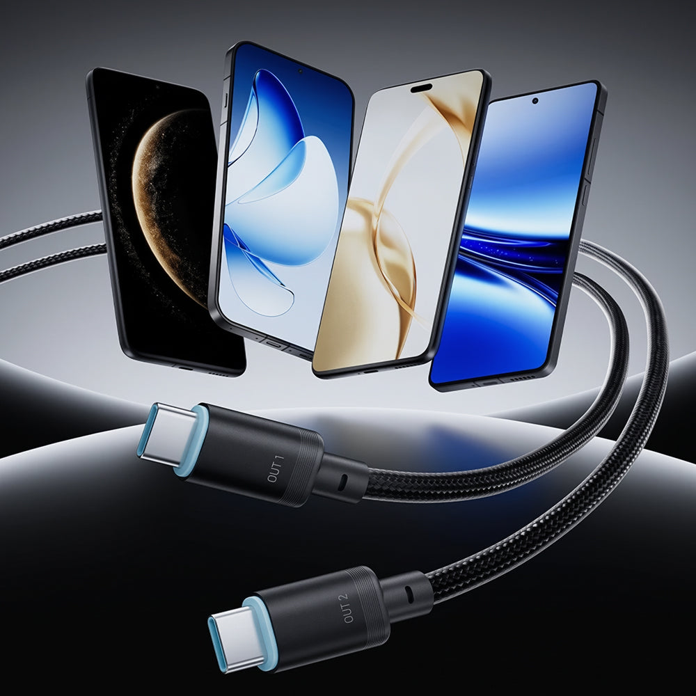 USB-C podatkovni in polnilni kabel - 2 x USB-C Cuktech C2C615, 140W, 1,5 m, črn CKC2C615GLBK