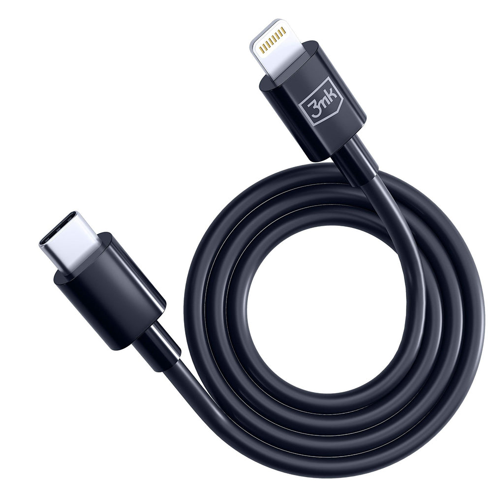 USB-C - Lightning podatkovni in polnilni kabel 3MK Hyper, 20W, 1,2 m, bel