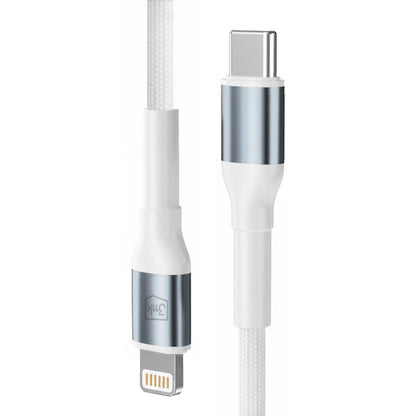 USB-C - Lightning podatkovni in polnilni kabel 3MK Hyper N, 27W, 1m, bel