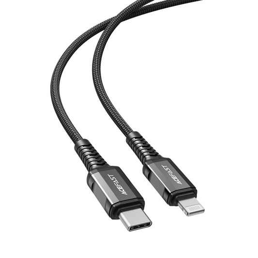 Podatkovni in polnilni kabel USB-C - Lightning Acefast C1-01, 30W, 1.2m, črn