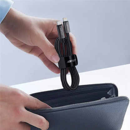 Kabel za podatke in polnjenje USB-C - Lightning Acefast C23-01, 30W, 1.2m, črn