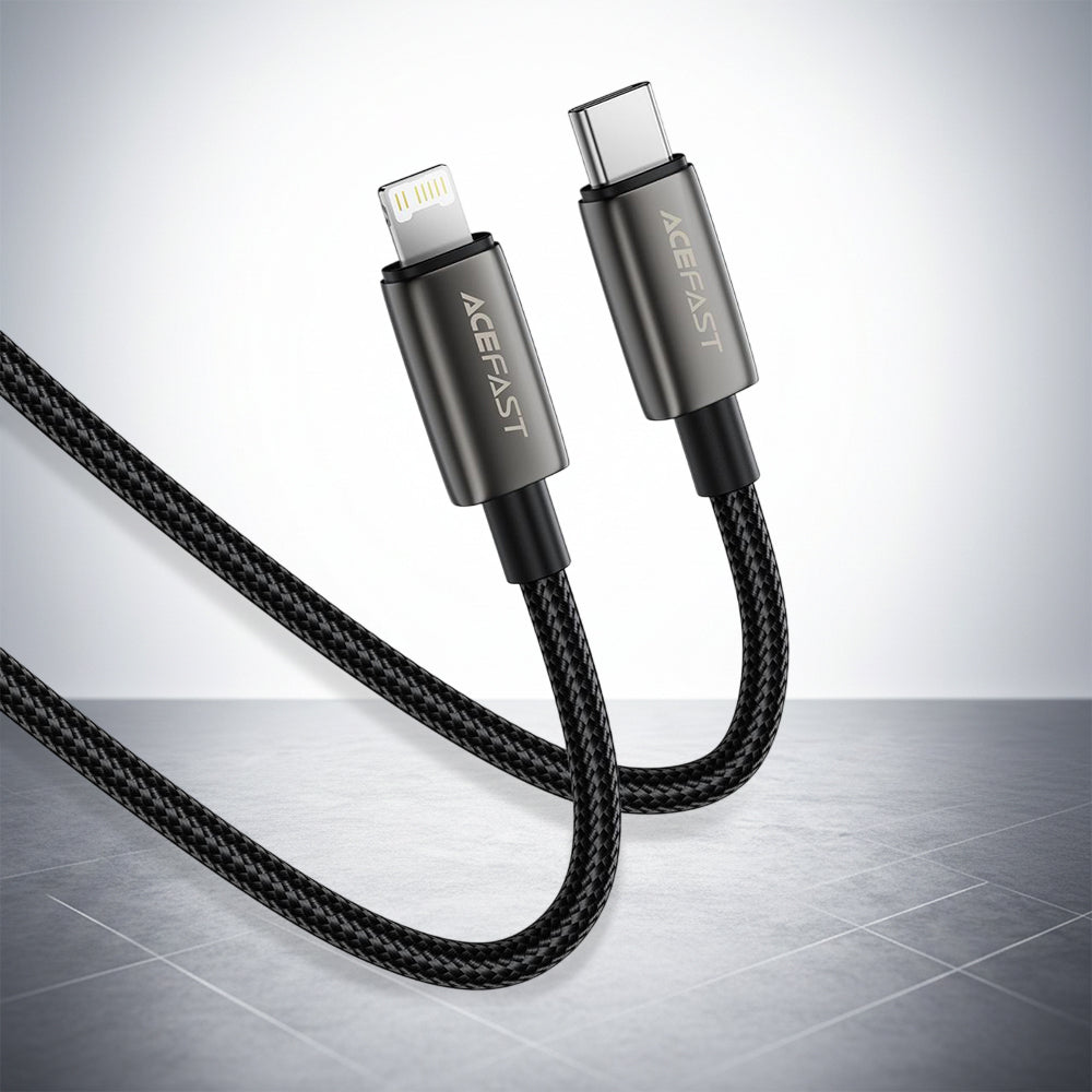 Kabel za podatke in polnjenje USB-C - Lightning Acefast C23-01, 30W, 1.2m, črn