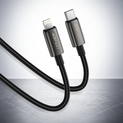 Kabel za podatke in polnjenje USB-C - Lightning Acefast C23-01, 30W, 1.2m, črn