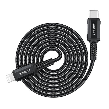 Podatkovni in polnilni kabel USB-C - Lightning Acefast C4-01, 30W, 1.8m, črn