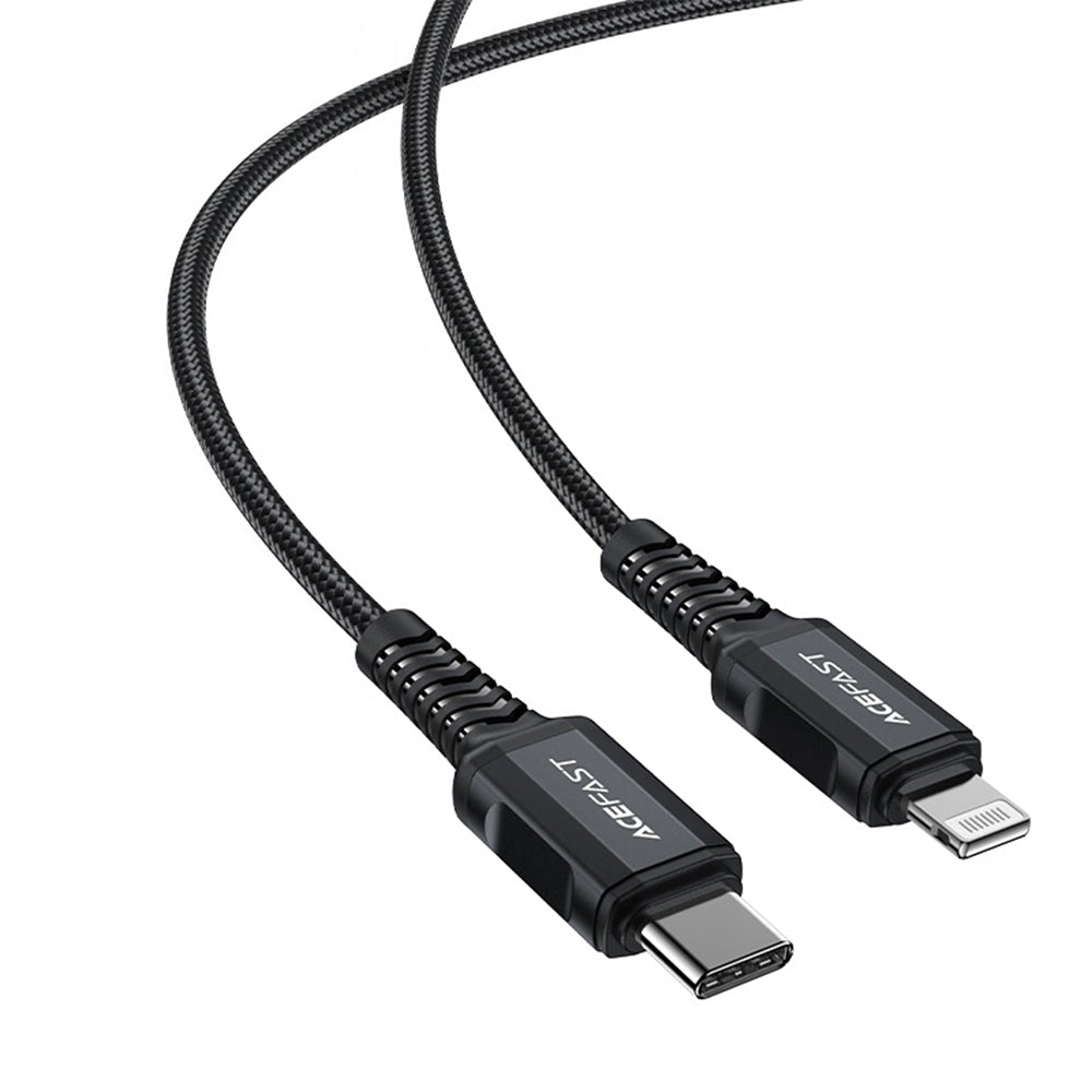 Podatkovni in polnilni kabel USB-C - Lightning Acefast C4-01, 30W, 1.8m, črn