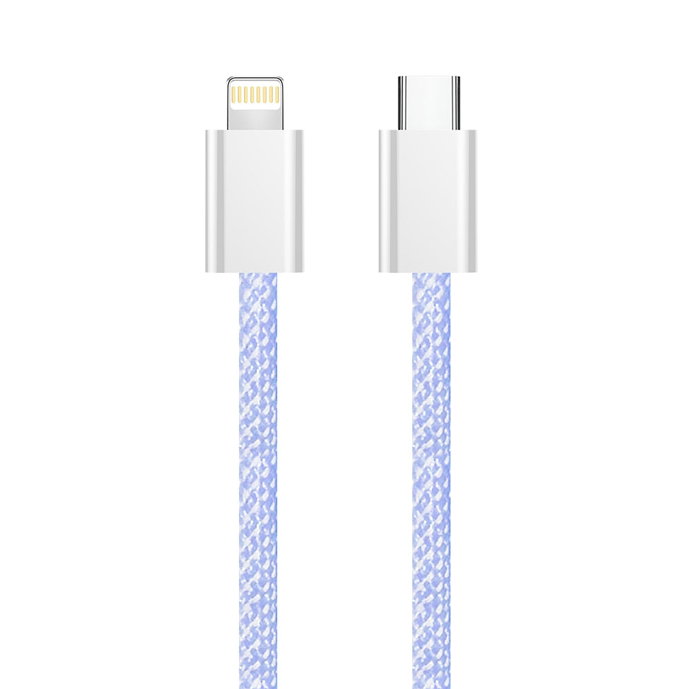 Podatkovni in polnilni kabel USB-C - Lightning ColorWay CW-CBPDCL061, 27W, 1m, Vijolična