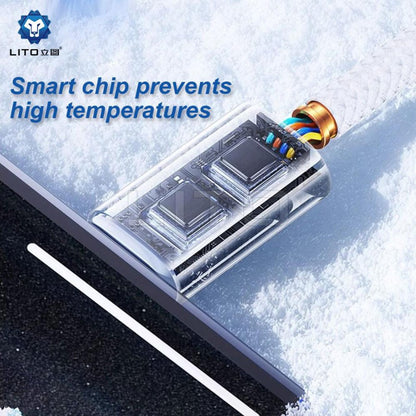 Podatkovni in polnilni kabel USB-C - Lightning Lito LD04CL, 27W, 2m, Bel