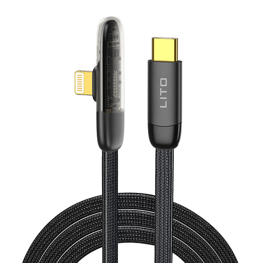 Kabel za podatke in polnjenje USB-C - Lightning Lito LD11CL, 30W, 1m, črn