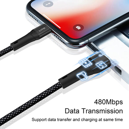 Kabel za podatke in polnjenje USB-C - Lightning Lito LD14CL, 30W, 1m, črn.