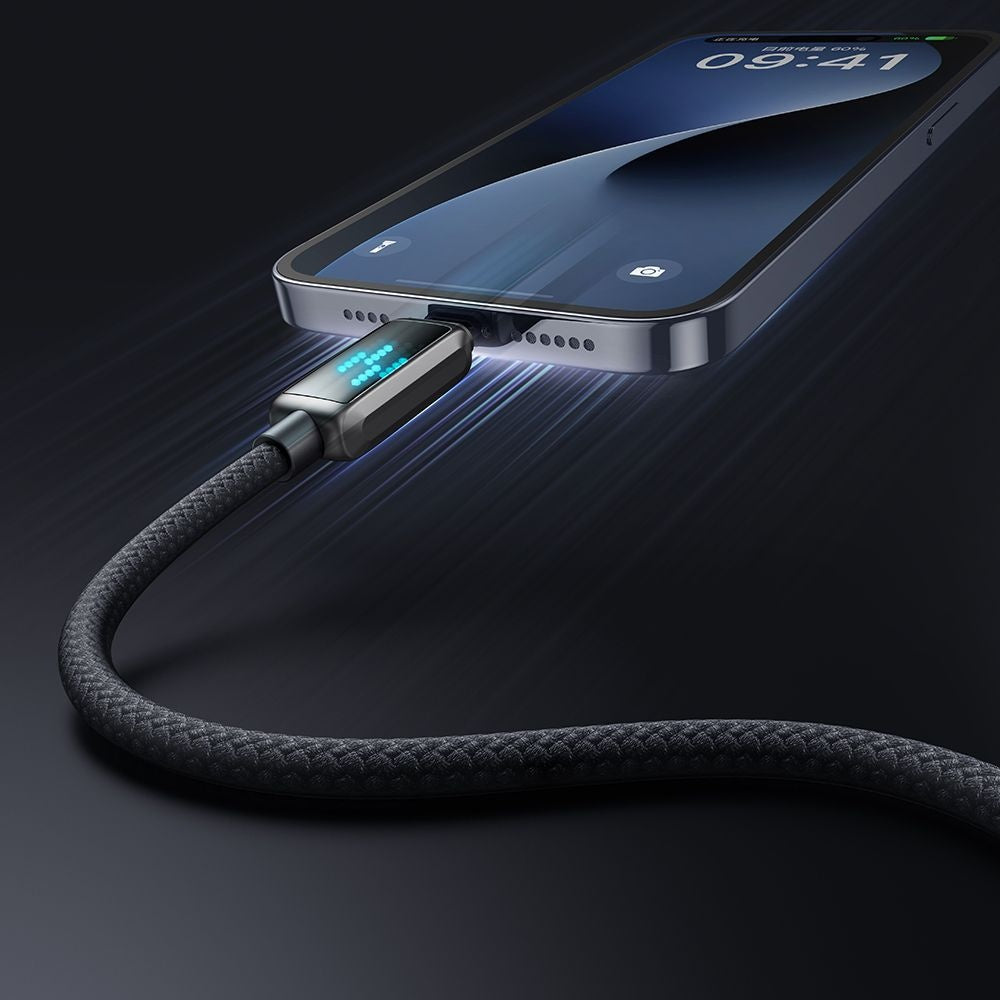 Podatkovni in polnilni kabel USB-C - Lightning McDodo CA-2630 Display, 36W, 1.2m, črn
