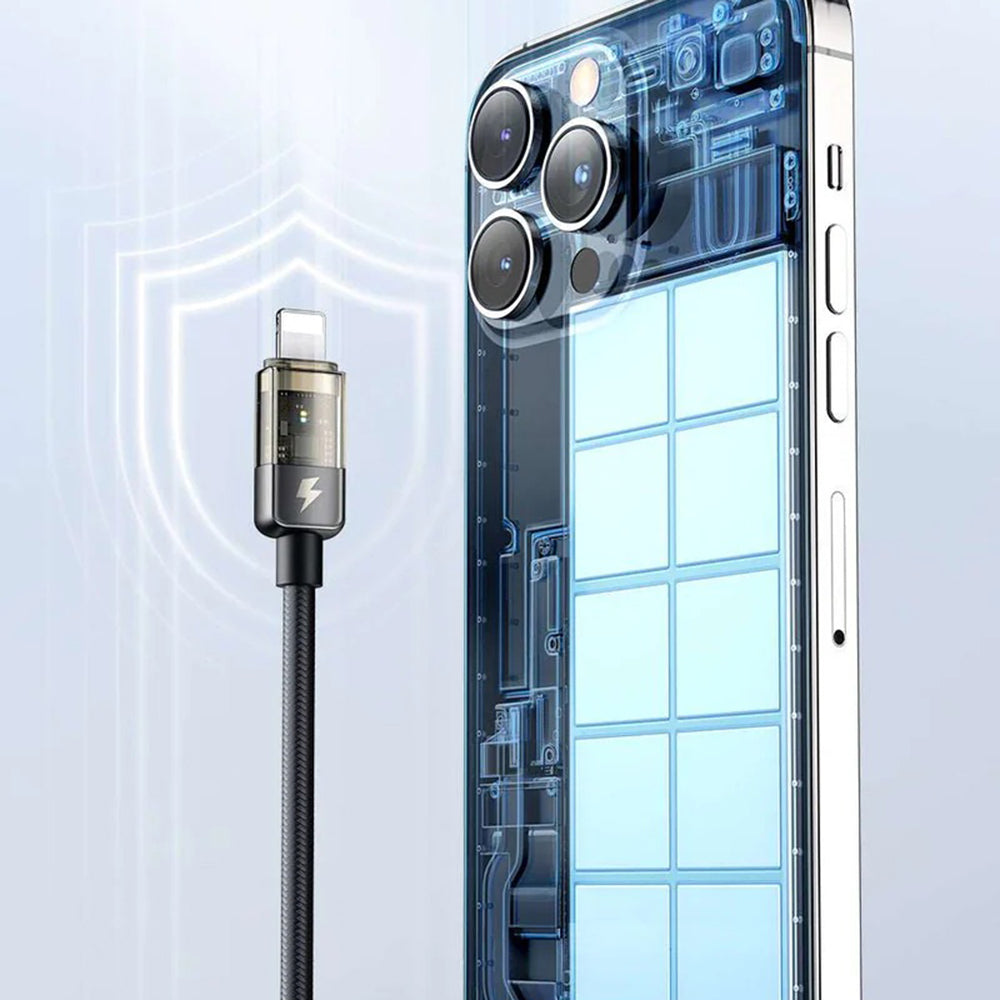 Podatkovni in polnilni kabel USB-C - Lightning McDodo CA-3160 Auto Power Off, 36W, 1.2m, črn