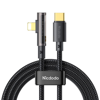 USB-C to Lightning McDodo CA-3390 Angled Data and Charging Cable, 36W, 1.2m, Black