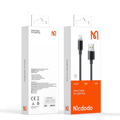 Podatkovni in polnilni kabel USB-C - Lightning McDodo CA-3640, 18W, 1.2m, črn
