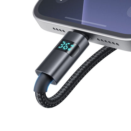 Kabel za podatke in polnjenje USB-C - Lightning McDodo CA-6570 Display, 36W, 1.2m, črn