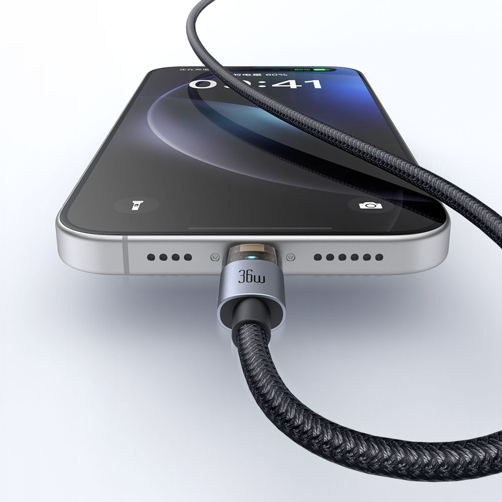 Podatkovni in polnilni kabel USB-C - Lightning McDodo CA-6940, 36W, 1.2m, črn