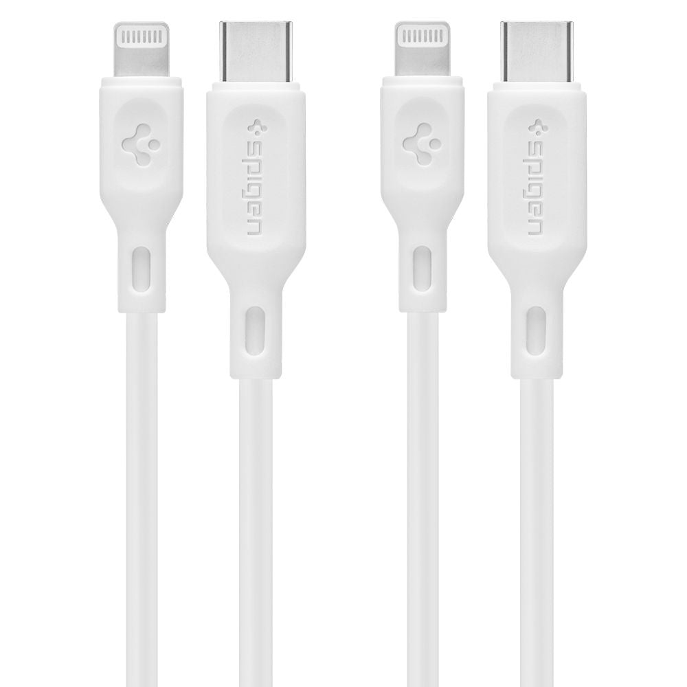 Kabel za podatke in polnjenje USB-C - Lightning Spigen Durasync, 20W, 1m, bel, komplet 2 kosa