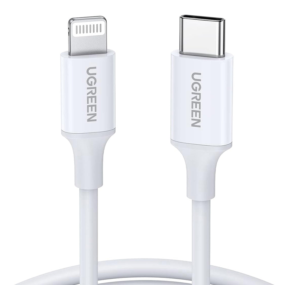 Kabel za podatke in polnjenje USB-C - Lightning UGREEN US171 (10493), 20W, 1m, Bel