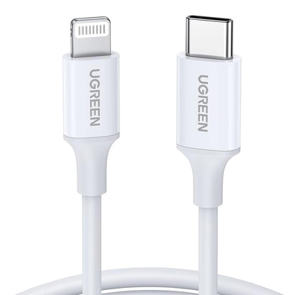 Kabel za podatke in polnjenje USB-C - Lightning UGREEN US171 (10493), 20W, 1m, Bel