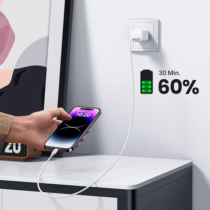 Kabel za podatke in polnjenje USB-C - Lightning UGREEN US171 (10493), 20W, 1m, Bel