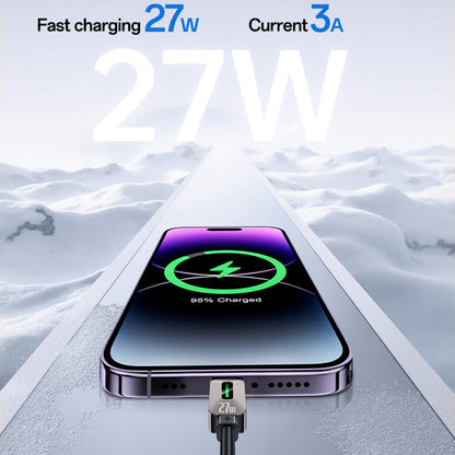 USB-C - Lightning podatkovni in polnilni kabel Yesido CA199, 27W, 1,2 m, črn