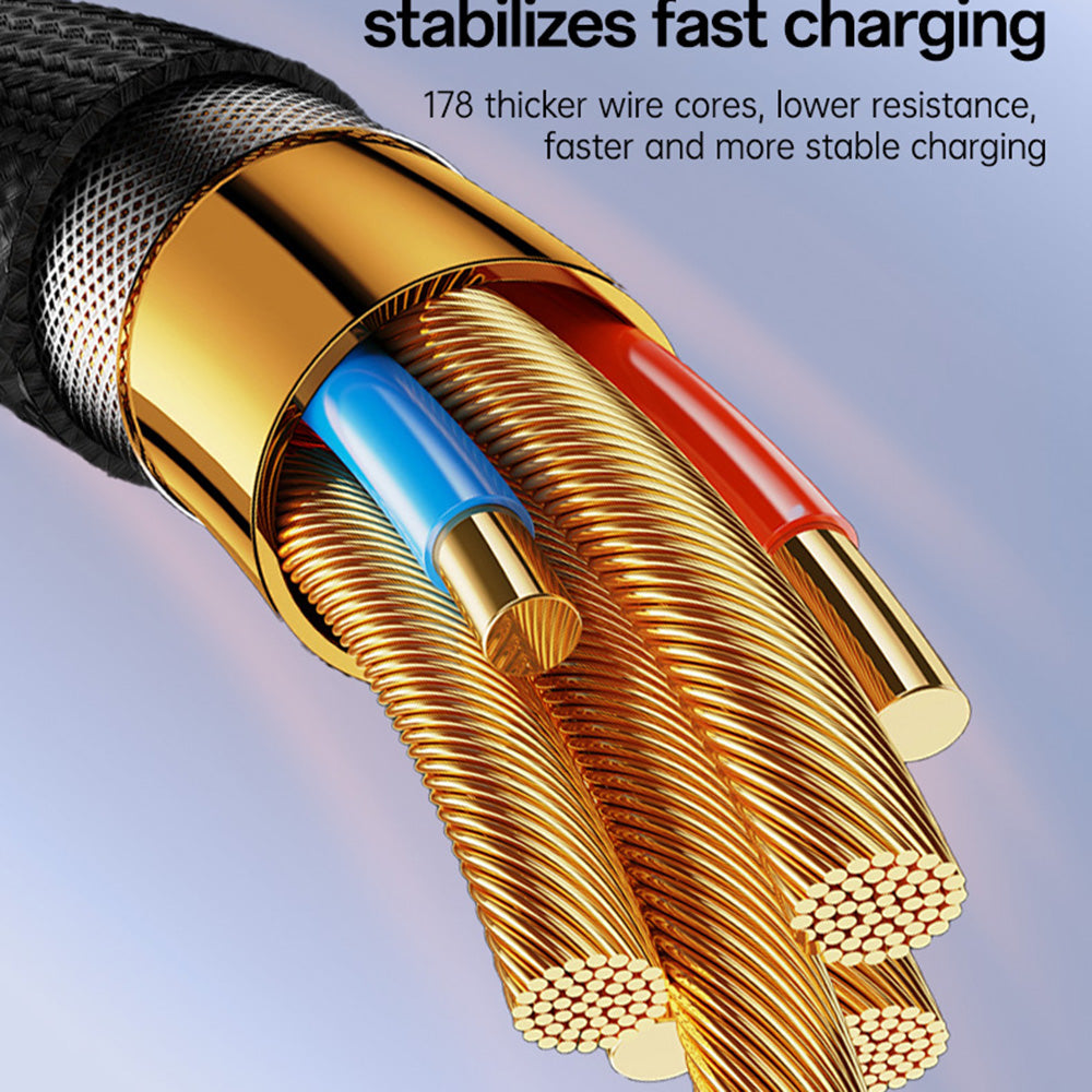 USB-C - Lightning podatkovni in polnilni kabel Yesido CA199, 27W, 1,2 m, črn