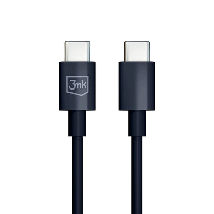 Podatkovni in polnilni kabel USB-C - USB-C 3MK Hyper, 100W, 1.2m, črn