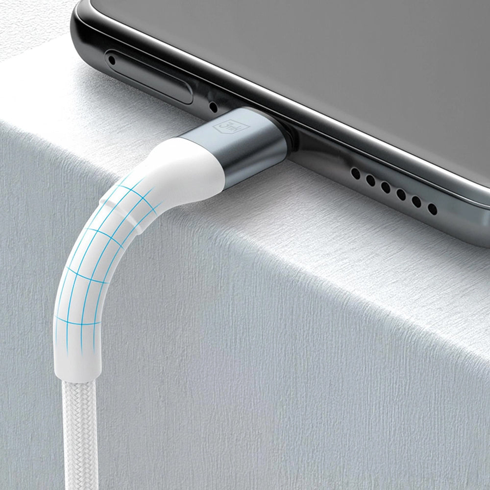 Kabel za podatke in polnjenje USB-C - USB-C 3MK Hyper N, 100W, 1m, Bel