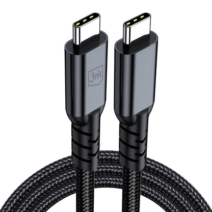 USB-C podatkovni in polnilni kabel - USB-C 3MK Hyper N Thunderbolt 4, 240W, 2m, Črn