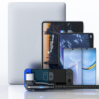 USB-C podatkovni in polnilni kabel - USB-C 3MK Hyper N pod kotom, 100W, 1m, črn