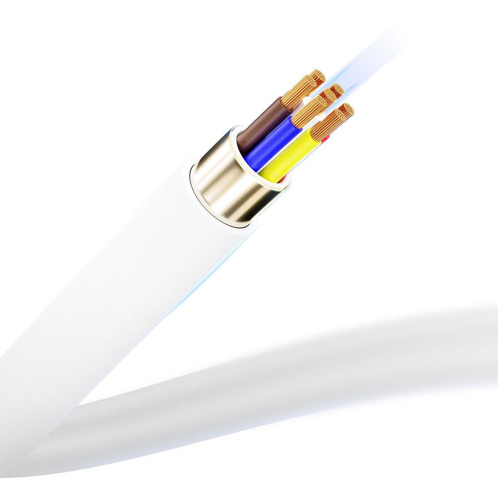 USB-C podatkovni in polnilni kabel - USB-C 3MK Hyper Silicone, 60W, 1m, bel