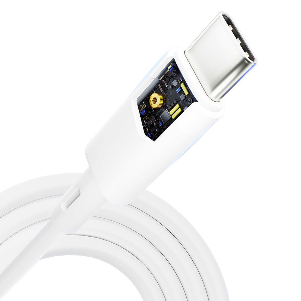 USB-C podatkovni in polnilni kabel - USB-C 3MK Hyper Silicone, 60W, 1m, bel