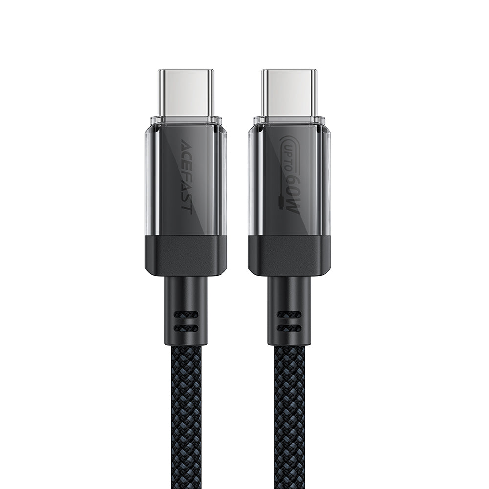 Podatkovni in polnilni kabel USB-C - USB-C Acefast C12-03, 60W, 1.2m, črn