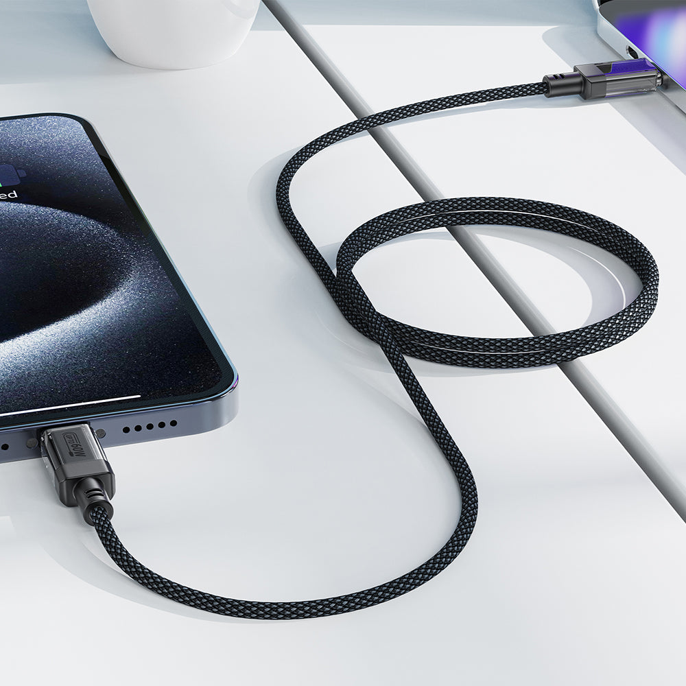 Podatkovni in polnilni kabel USB-C - USB-C Acefast C12-03, 60W, 1.2m, črn