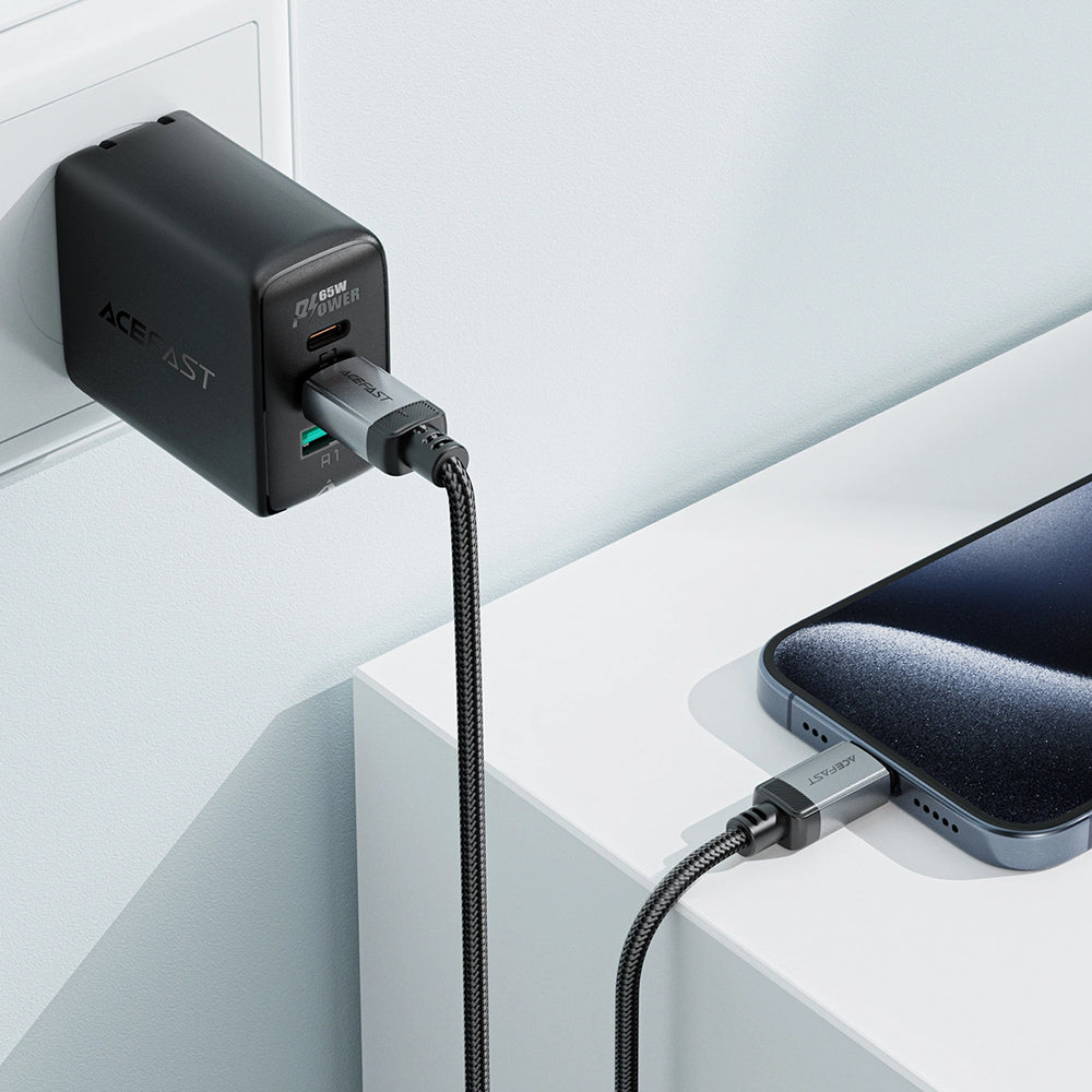 Kabel za podatke in polnjenje USB-C - USB-C Acefast C20-03, 60W, 1.2m, črn