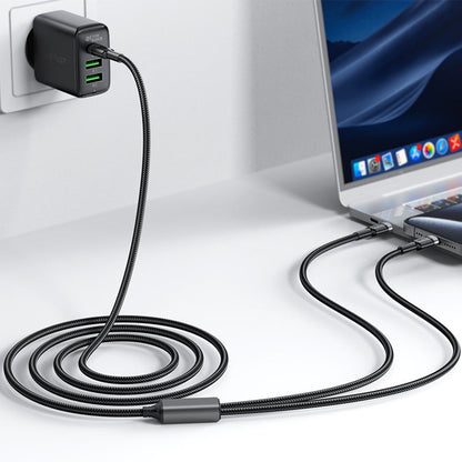 Kabel za podatke in polnjenje USB-C - 2 x USB-C Acefast C22-02, 100W, 1.25m, črn