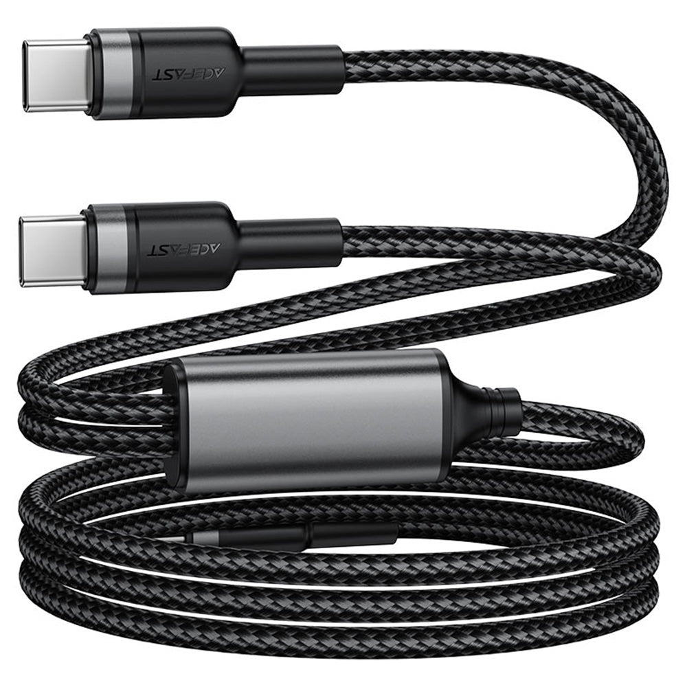 Kabel za podatke in polnjenje USB-C - 2 x USB-C Acefast C22-02, 100W, 1.25m, črn