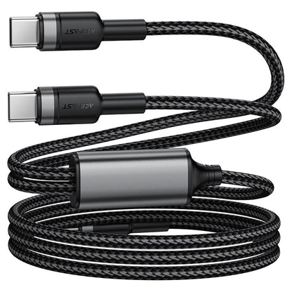 Kabel za podatke in polnjenje USB-C - 2 x USB-C Acefast C22-02, 100W, 1.25m, črn
